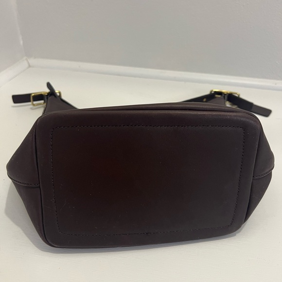 Coach: Dark Brown Leather, Hobo Shoulder Bag, Style 9823 - Picture 6 of 7